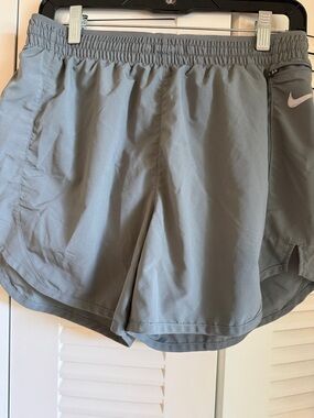 Nike Women’s Gray Athletic Running Shorts with Zipper Pocket